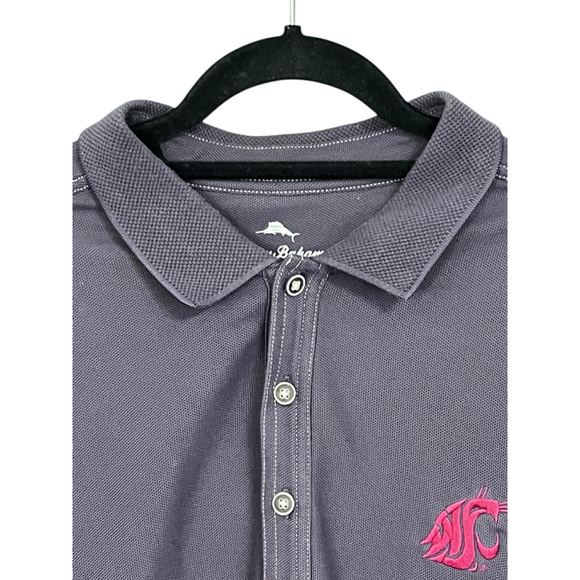 Tommy Bahama Washington State Cougars College Polo Short Sleeve Shirt Size XLT - Picture 4 of 7